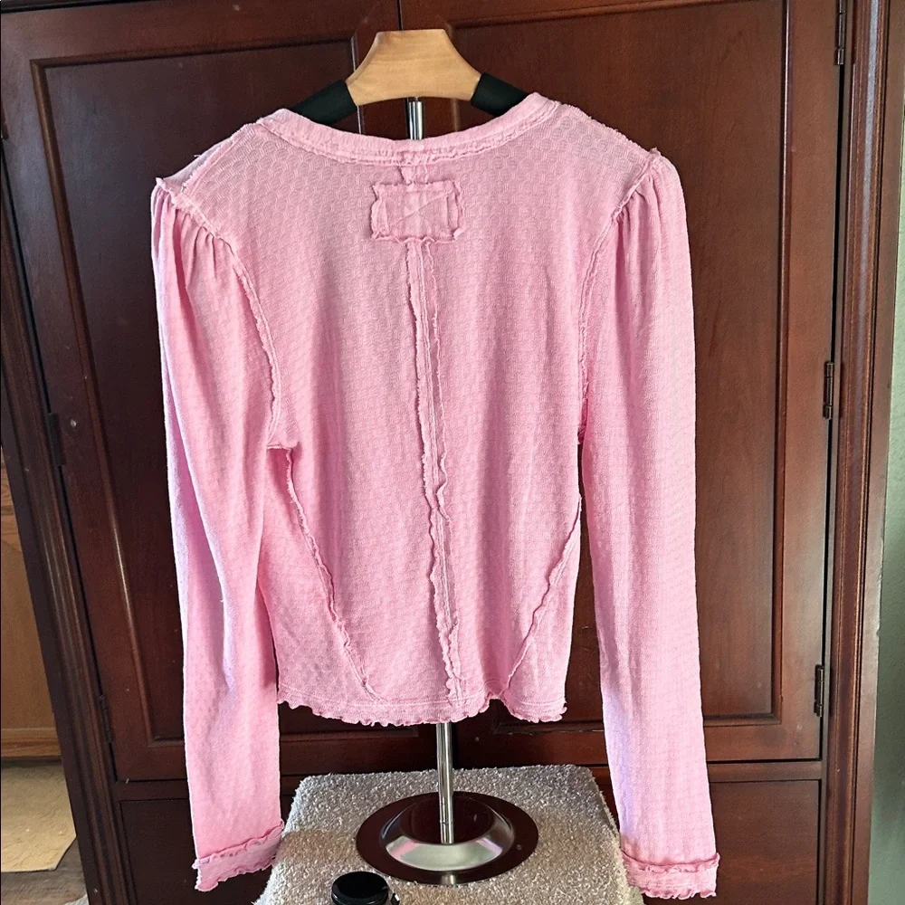 We The Free Light Pink Button-Down Top - Picture 6 of 6